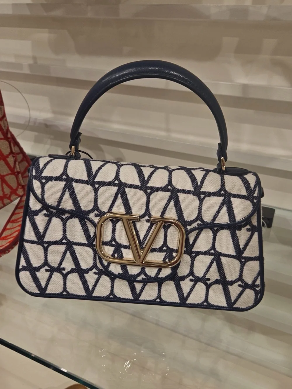 NWT Valentino Iconographe V Logo Boston Top Handle Bag